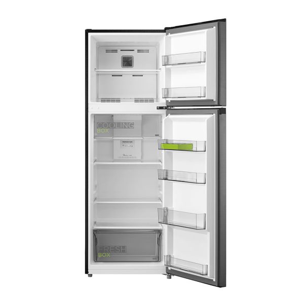 Midea Top Mount Refrigerator  385L R600a Bru-steel