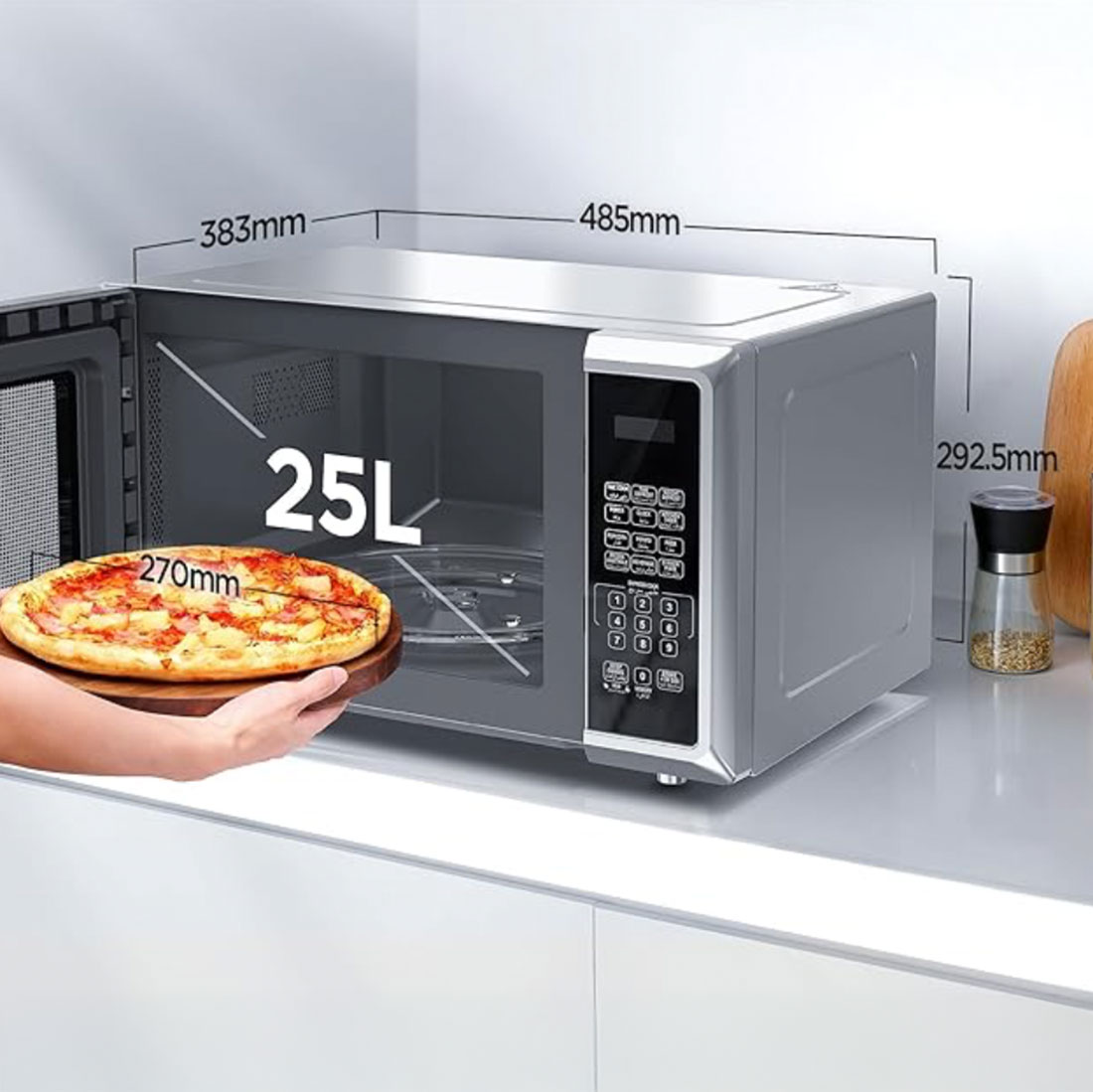 Midea Microwave Digital Oven 25L Silver