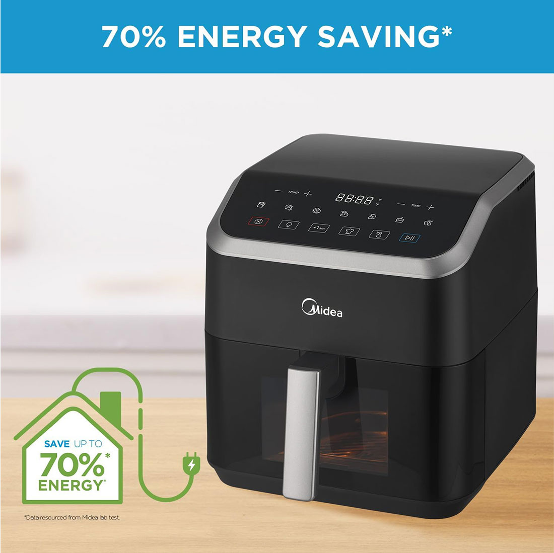 Digital Air Fryer – Clear Window – 5L
