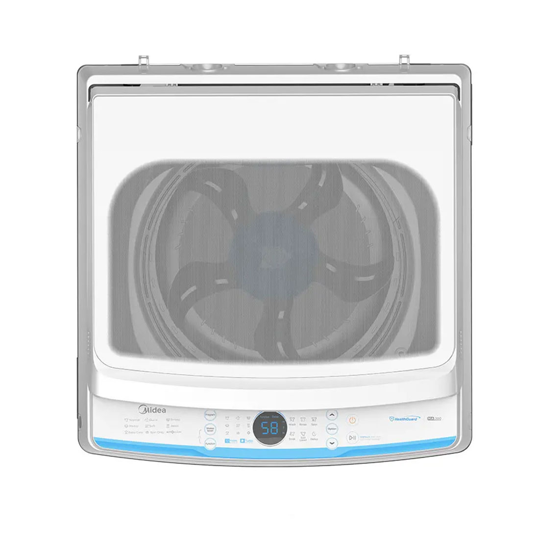Midea Top Load Washer- 8KG White universal motor