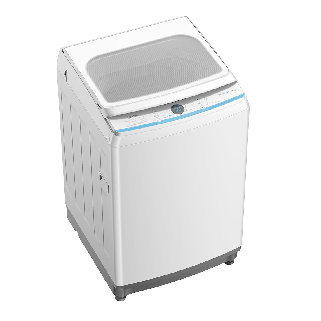 Midea Top Load Washer Inverter Quattro With Hygiene + 13 Kg - Dark Silver Color